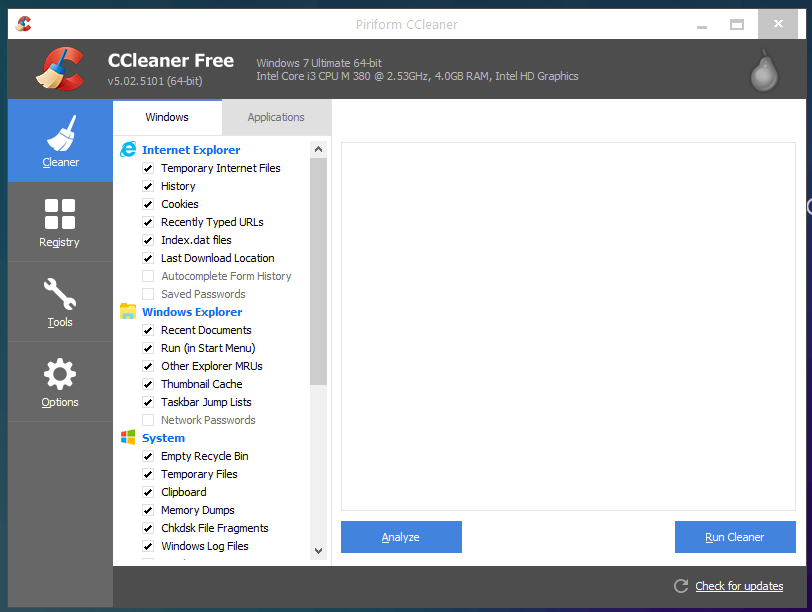 BEST FREE SOFTWARE ccleaner