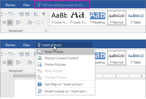 office 2016 tell me bar