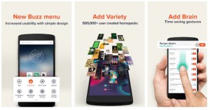 unique android launchers - buzz