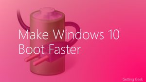 make Windows 10 boot faster
