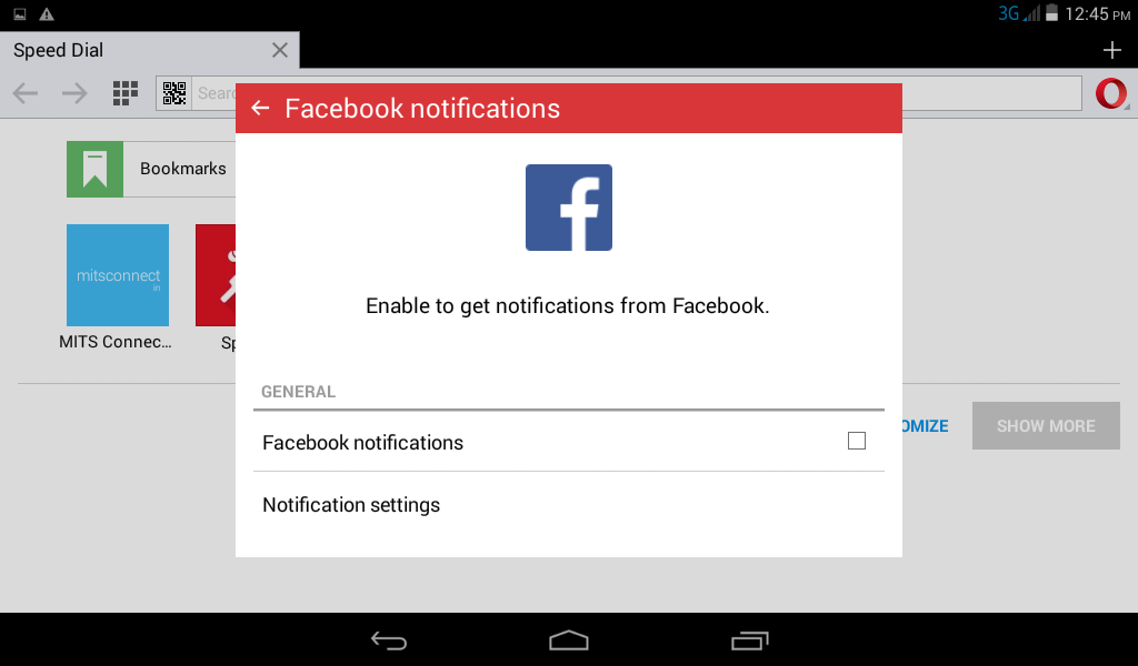 stop Facebook notification 