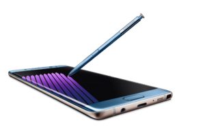 Samsung Galaxy Note 7 with stylus