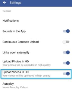 Facebook adds support for HD Video Upload in Android